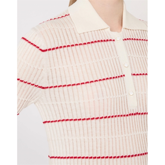 Max Mara Studio MSTGALLO Polo T-Shirt, White/Red